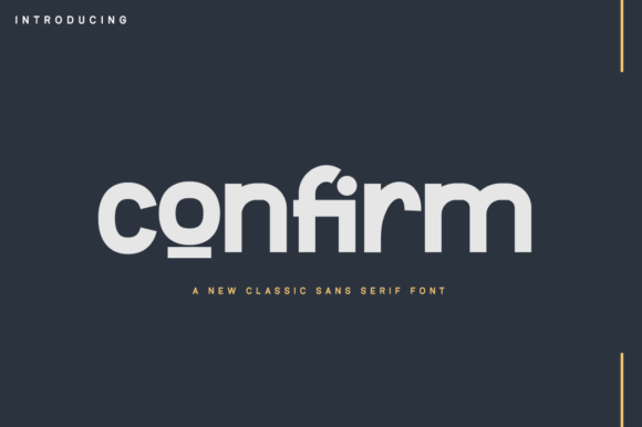 Confirm Font: A Simple Yet Bold Typeface for Modern Branding