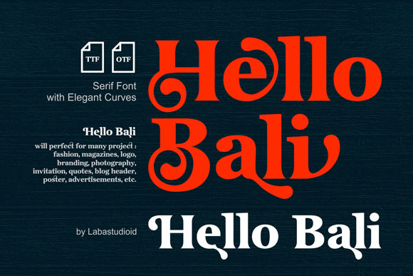 HelloBali Font: A Bold Choice for Small Business Branding