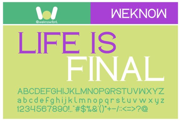 Life is Final: A Bold Serif Font for Digital Design